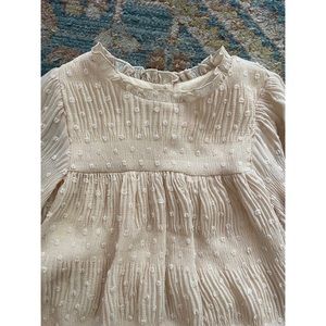 ZARA BABY Cream Swiss Dot Dress age 2-3